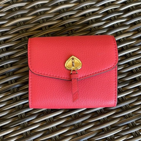 Kate Spade Marti Small Flap Wallet Dark Watermelon - Picture 4 of 16